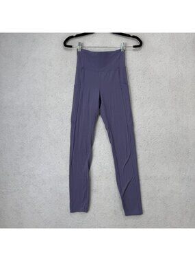 REI Cooperative Leggings Womens XS Purple High Rise Ankle Yoga Pants Pockets